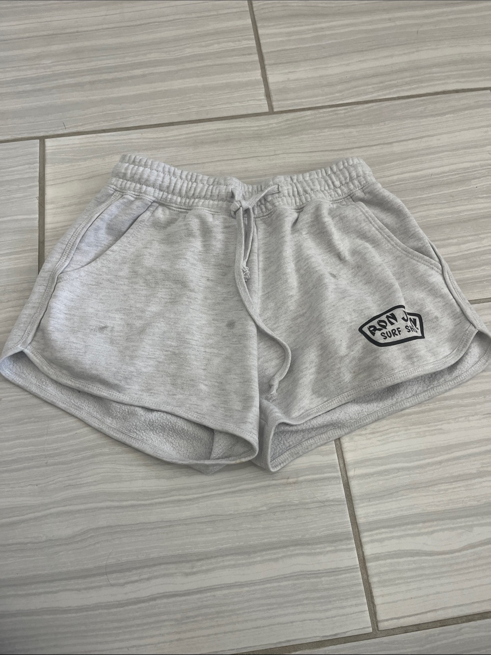 Light Gray Athletic Drawstring Women’s Shorts by Roxy